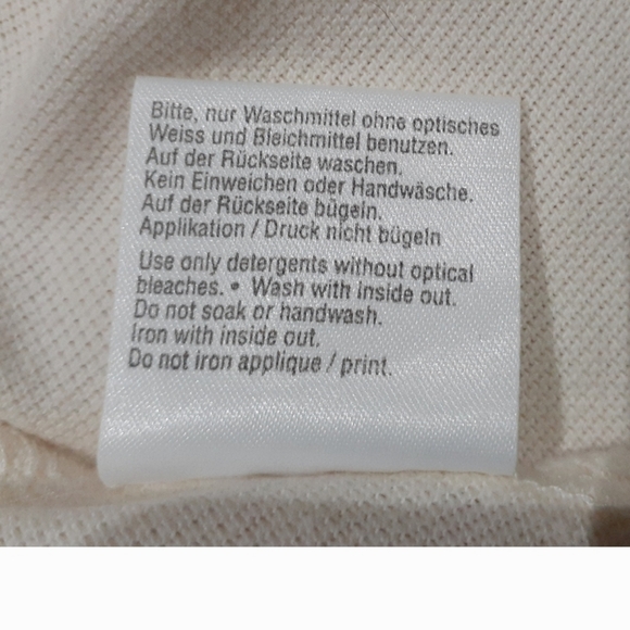 Ron Nature Denmark Vintage Men's Polo Off-White Snap Button Collar Size XXL - Picture 7 of 7